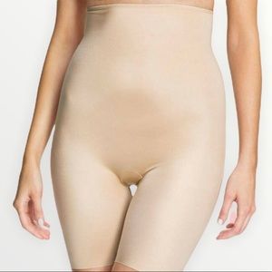 SPANX Simplicity Tan High Waisted Shapewear Biker Shorts Size XL
